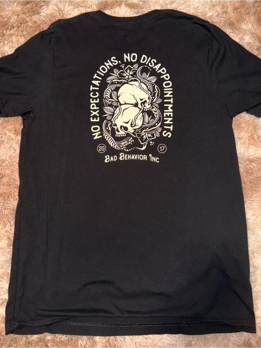 Bad Behavior Inc. Black Short-Sleeve Graphic Tee